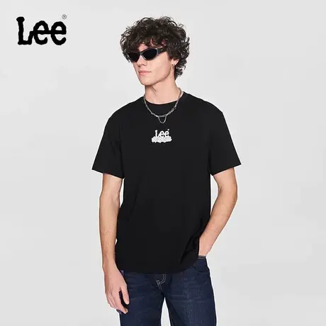 Lee24早春新品舒适版涂鸦图案字母印花男短袖T恤潮流LMT0081164LE图片