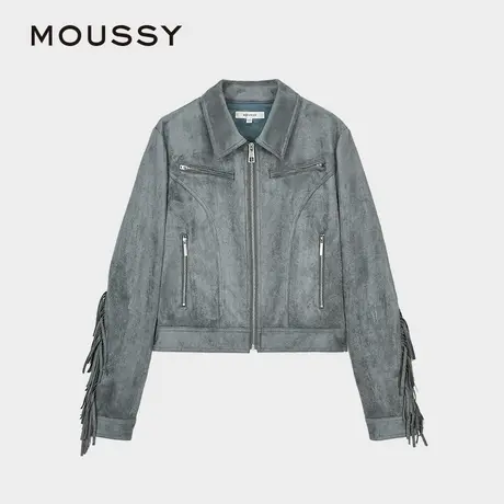 MOUSSY 2025夏季新新品复古港风流苏短款夹克外套女028ISX30-1811图片