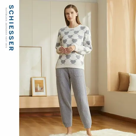 SCHIESSER舒雅半边绒爱心柔软可外穿女士睡衣家居服套装20226H图片