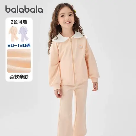 巴拉巴拉女童套装小童宝宝针织两件套儿童衣服2025春装新款童装潮图片