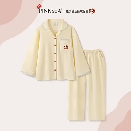 Pinksea睡衣女款春秋女士长袖长裤可爱家居服2025新款实用套装商品大图