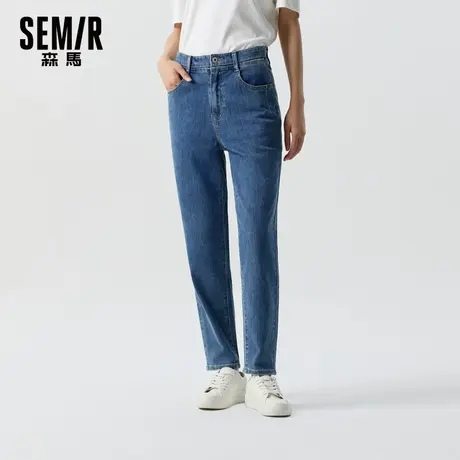 [商场同款]森马牛仔裤女简约锥形裤时尚秋季2025新款女士长裤百搭商品大图