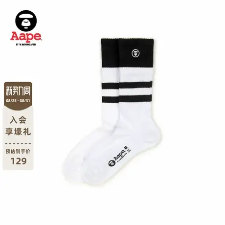 Aape旗舰店配饰撞色条纹潮流休闲中筒袜5321XXP商品大图