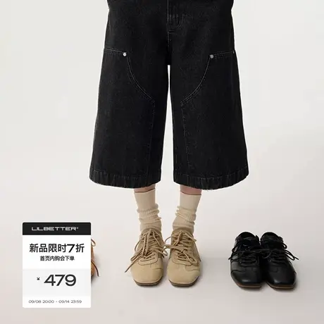 Lilbetter复古休闲方头德训鞋2025秋男女同款经典牛皮内增高板鞋商品大图