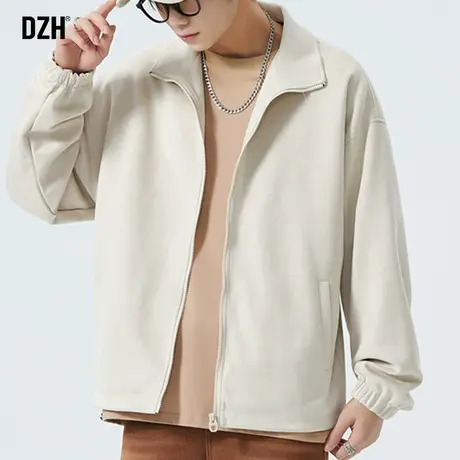 青少年日系麂皮绒外套男春秋款潮流百搭2023年新款运动棒球服夹克商品大图