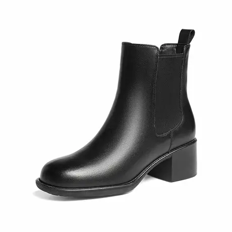 红蜻蜓切尔西靴2025冬季新款女鞋厚底增高瘦瘦靴保暖休闲短筒靴女图片