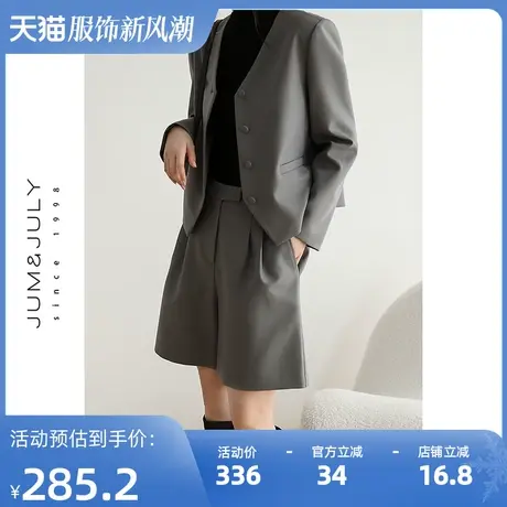 嘉茱莉2023春秋新款短款小个子西装外套女气质女神范西服上衣女商品大图