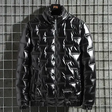 棉衣男士潮牌2022年新款加厚冬季面包服大码亮面棉袄外套羽绒棉服商品大图