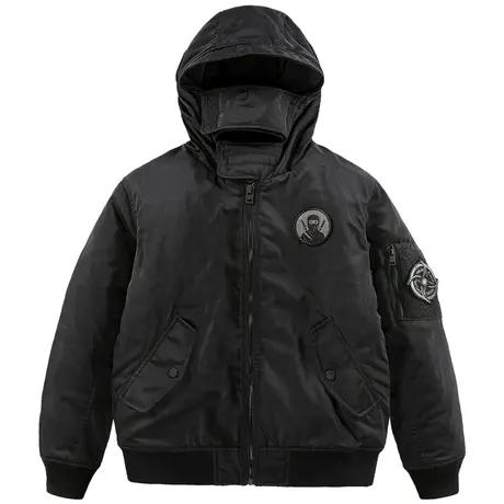 VIP冬季棉衣男加厚连帽棉服机能设计感忍者风衣刺绣外套潮牌棉袄商品大图