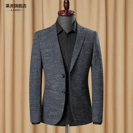 休闲西装男外套春秋季新款韩版修身男士小西服帅气潮流单件上衣商品大图