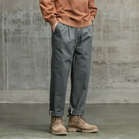 裤子男款时尚休闲直筒束脚裤百搭潮流工装裤大码休闲裤男款休闲男商品大图