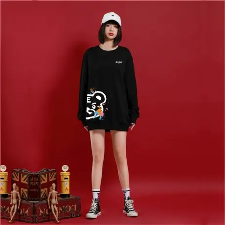 长袖卫衣女春2023新款虎年本命年韩版宽松洋气个性上衣外套ins潮商品大图