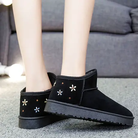 雪地靴女冬季新款加厚学生短筒短靴棉鞋面包保暖加绒棉靴女百搭鞋商品大图
