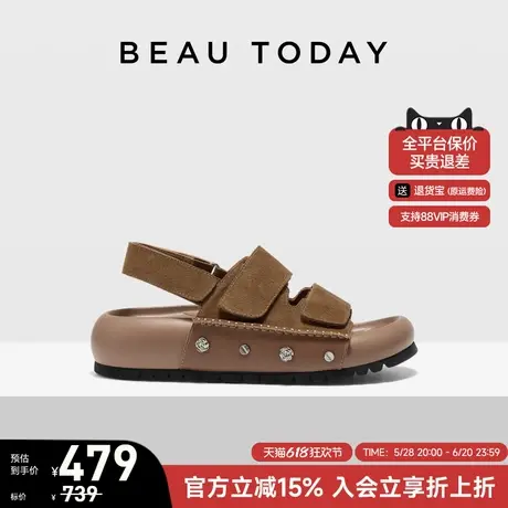【土星漫游】BeauToday勃肯凉鞋女款2025新款夏季厚底凉鞋女外穿图片