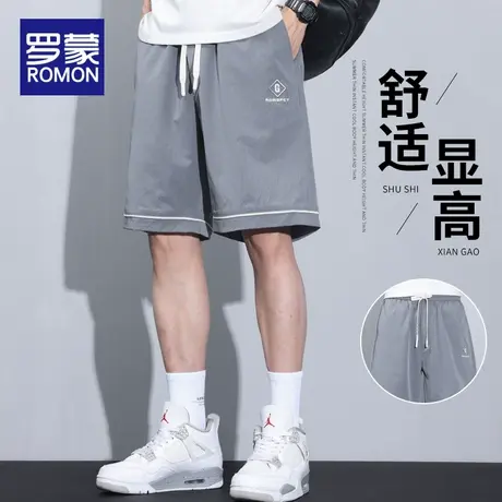 罗蒙休闲短裤男士夏季薄款冰丝五分中裤2025新款夏天速干运动裤子商品大图