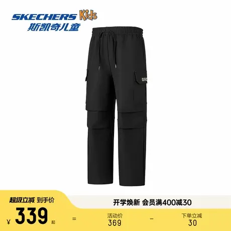 Skechers斯凯奇男童户外运动长裤秋季新款儿童潮流宽松街头风裤子商品大图