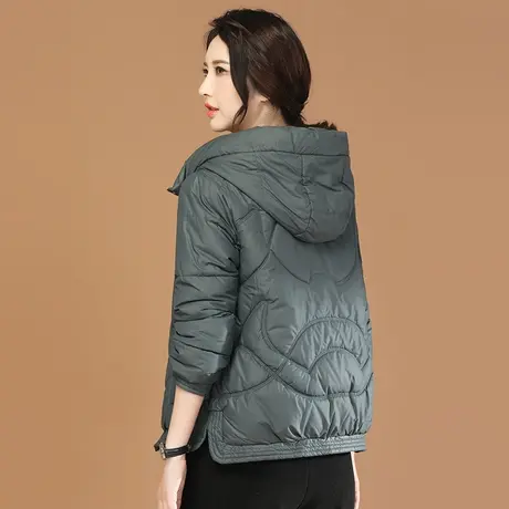 韩潮袭人连帽长袖休闲棉服棉衣女2023冬季新款宽松显瘦棉袄外套图片