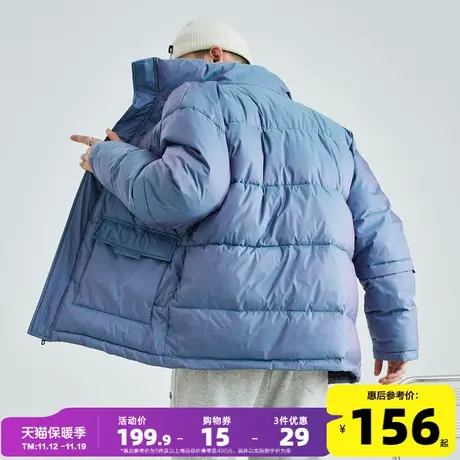 唐狮冬季新款立领棉衣男千鸟格棉服外套加厚保暖格子面包服棉袄潮图片
