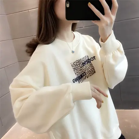 2023年新款春装女装宽松慵懒风长袖上衣外套春季韩版ins潮卫衣女图片