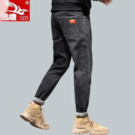 春季牛仔裤男潮牌2022新款长裤修身直筒男裤男款春秋宽松潮流裤子商品大图