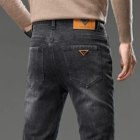 春季2024年新款男士高端痞帅潮牌男裤子春秋款男生美式休闲牛仔裤商品大图