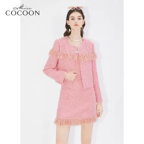 MISSCOCOON【繁花之境】24春新款年会礼服肌理粗花呢小香风外套商品大图