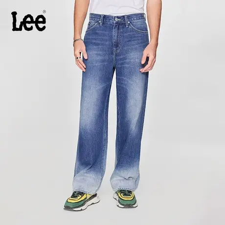 Lee24早春新品宽松直筒Y2K中浅蓝五袋款男牛仔裤LMB008148205-372图片