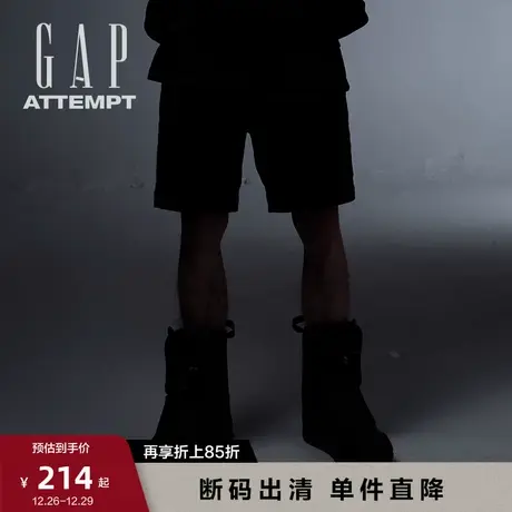 【GAP x ATTEMPT联名】男女同款宽松短裤情侣休闲裤图片