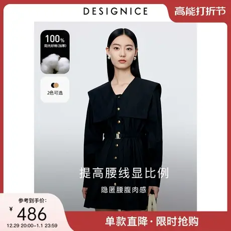 迪赛尼斯2025年秋季新款通勤风上衣长袖纯棉衬衫女设计感小众女商品大图