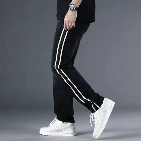 欧货2024新款黑色牛仔裤男士宽松直筒潮牌阔腿休闲长裤子男款夏季商品大图