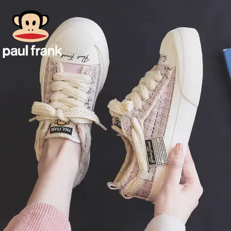 大嘴猴女鞋夏季帆布鞋女2023新款秋季百搭休闲小白鞋贝壳头布鞋子商品大图