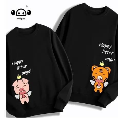 Ohlyah美式hiphop小猪早秋卫衣女薄款无帽宽松ins慵懒风bf外套图片