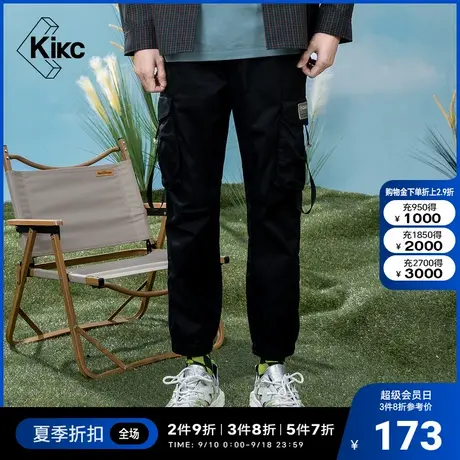 kikc工装裤2022夏季新款男潮流直筒舒适透气休闲时尚运动束脚裤子图片