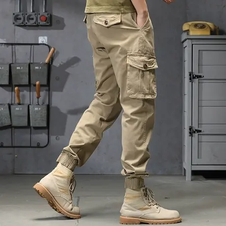 冬季休闲裤子男宽松潮流冬天外穿抗寒保暖工装裤束脚时尚休闲裤男商品大图