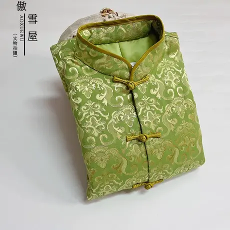 傲雪屋唐装女中国风长袖小棉袄盘扣棉衣中式女装冬季棉袄旗袍上衣商品大图