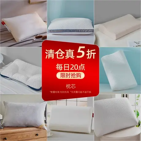 【真5折福利】梦洁家纺枕头枕芯护颈椎组睡眠枕头商品大图