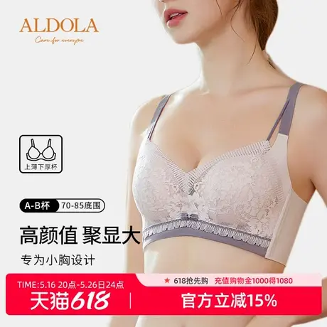 雅黛丽内衣女小胸聚拢显大上托防下垂无钢圈调整型性感文胸罩商品大图