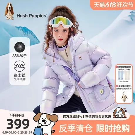 暇步士童装女童羽绒服冬季新款儿童休闲保暖上衣大童宽松羽绒外套商品大图