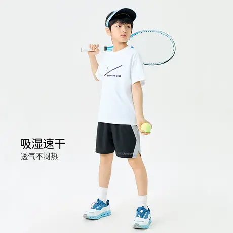 回力男童短袖运动套装2025中大童夏季篮球训练服儿童凉感速干衣PL图片