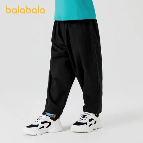 巴拉巴拉童装儿童长裤男童休闲裤2024新款秋装小童宽松纯色哈伦裤商品大图