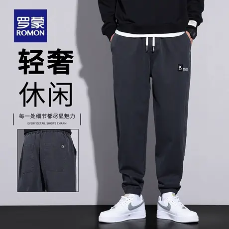 罗蒙休闲束脚男春秋款潮牌宽松哈伦裤2025新款百搭运动裤子N1Z商品大图
