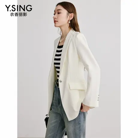 【直播】衣香丽影西装外套女秋装高级感宽松休闲收腰西服商品大图