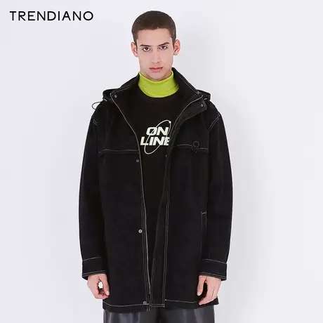 TRENDIANO官方潮牌秋冬男装时尚潮流宽松百搭夹克口袋工装外套男商品大图