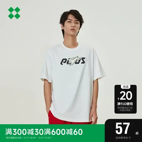 SEMIRPLUS潮牌短袖T恤2023春夏新款男女情侣圆领体恤oversize商品大图
