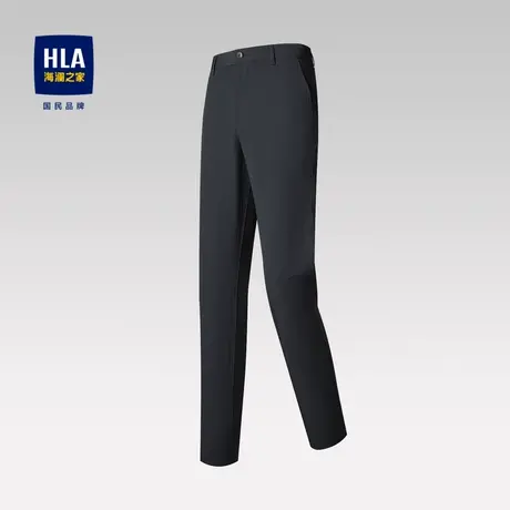 HLA/海澜之家轻薄弹力休闲裤直筒亲肤纯色大气商务裤子男商品大图