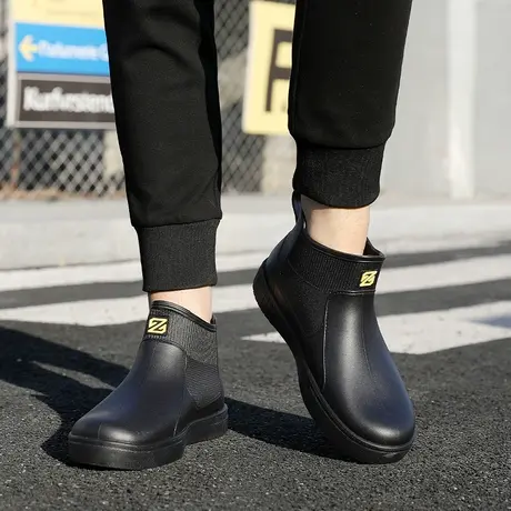 雨鞋男款2024新款高端雨靴短筒户外钓鱼洗车水鞋低帮防水防滑胶鞋商品大图