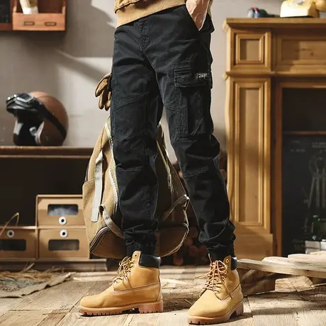 束脚卫裤工装潮流2022年新款宽松休闲裤男运动百搭哈伦长裤休闲裤商品大图