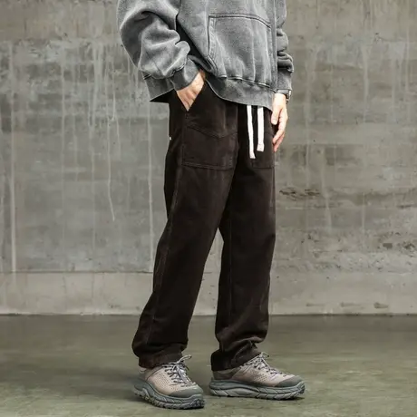 裤子男款百搭休闲束脚工装裤透气潮流直筒束脚裤直筒休闲裤潮流男商品大图