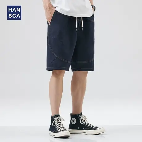 hansca夏季薄款外穿工装短裤男日系宽松潮流休闲大码运动五分裤子商品大图