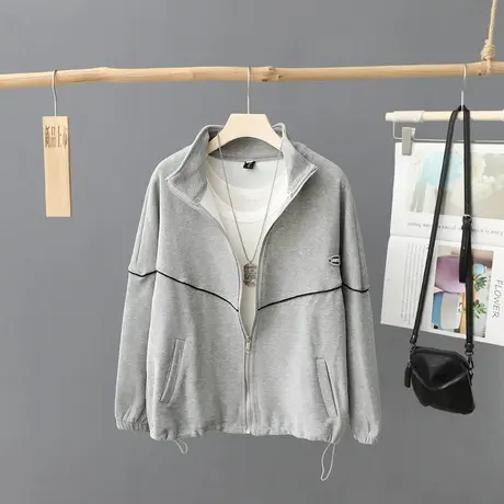 2023年秋装新款韩版卫衣外套女小个子夹克衫休闲百搭棒球服上衣潮图片